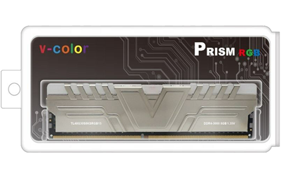 MEMÓRIA V-COLOR DDR4 SKYWALKER PRISM RGB 3000 U-DIMM 8GB 3000MHZ GRAY